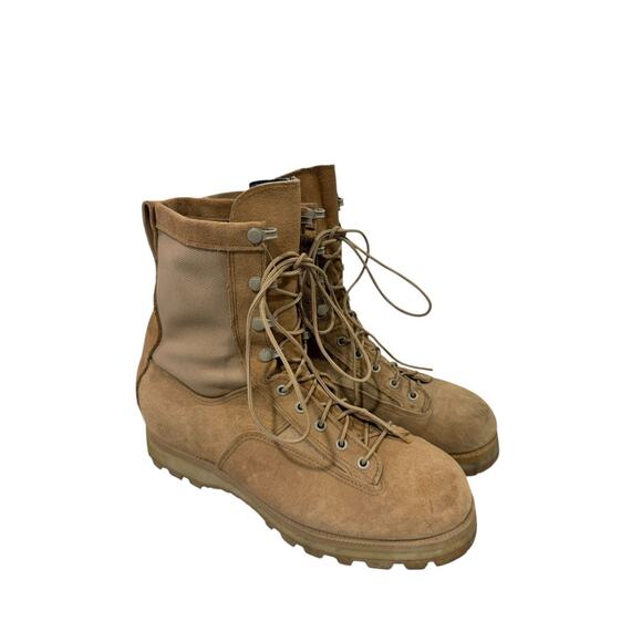 McRae Tan Military Combat Boots Vibram Sole Lace Up Men’s Size 10.5R - Picture 4 of 9